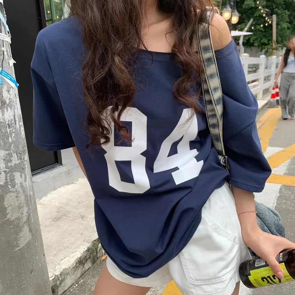T-shirt Off Shoulder Y2K — VibeWear