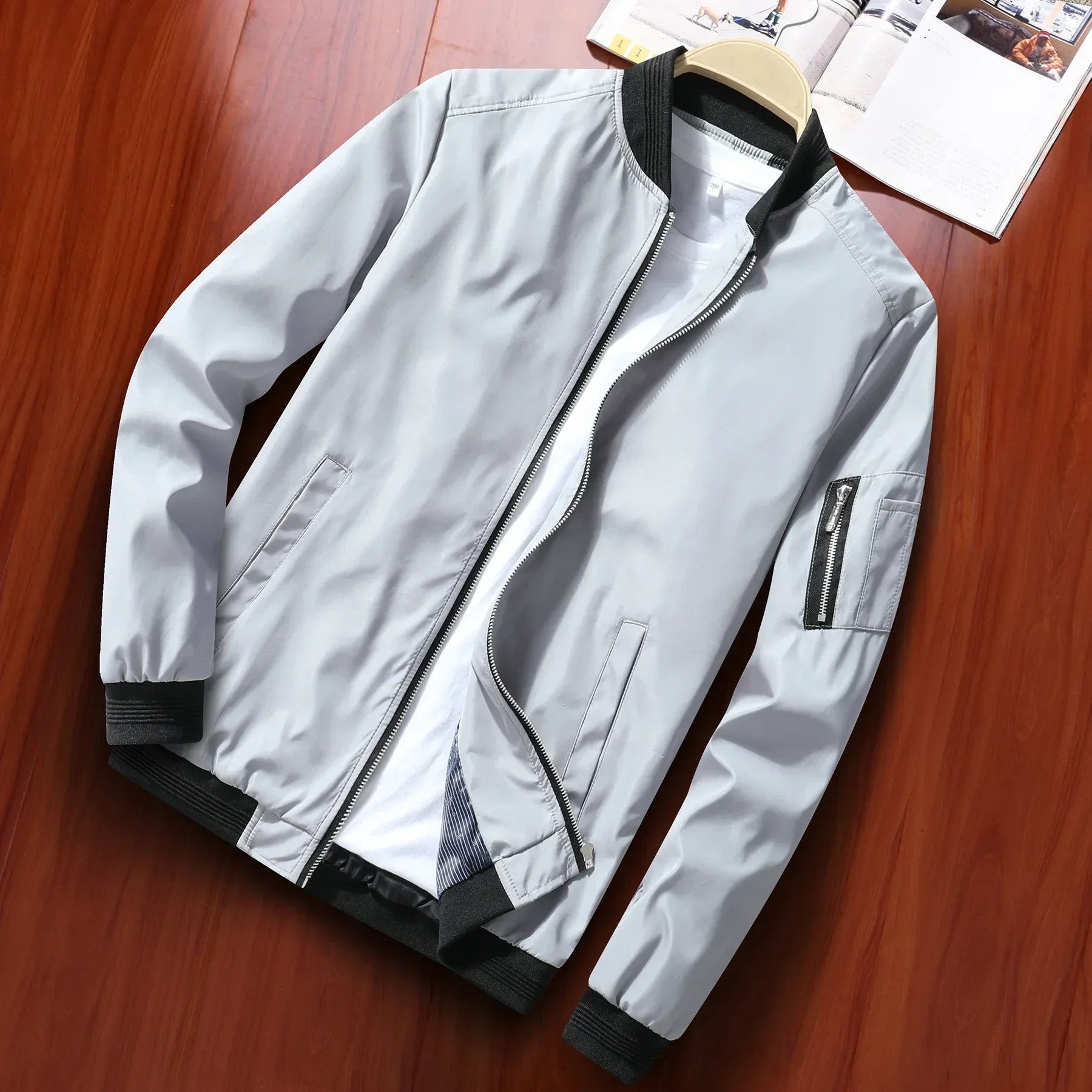 VibeWear™ — Veste Bomber Business Casual Homme 2026
