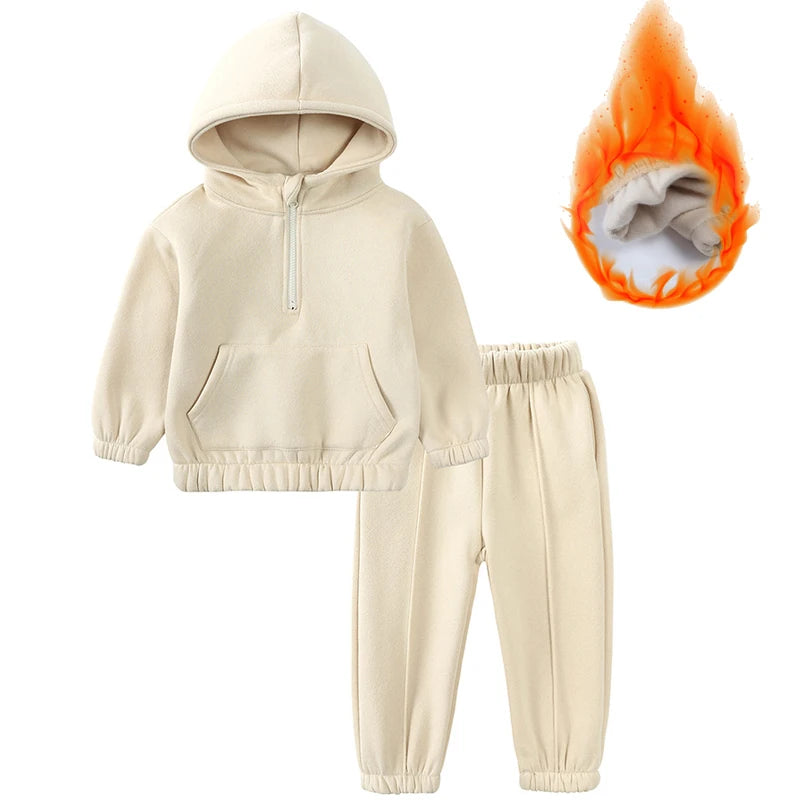 VibeWear™ Ensemble Enfant Hiver 2 Pièces Polaire — 18 Mois à 12 Ans