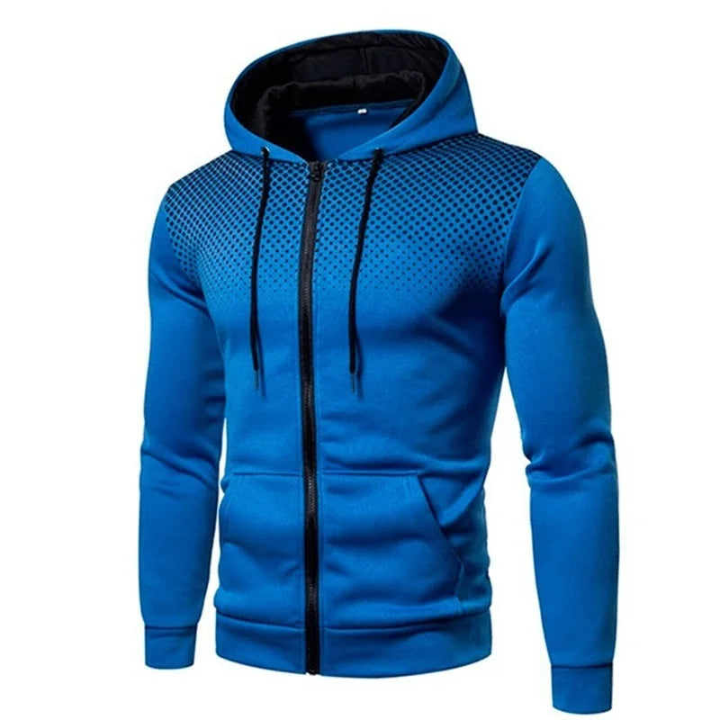 VibeWear™ — Hoodie Zippé Pois Homme