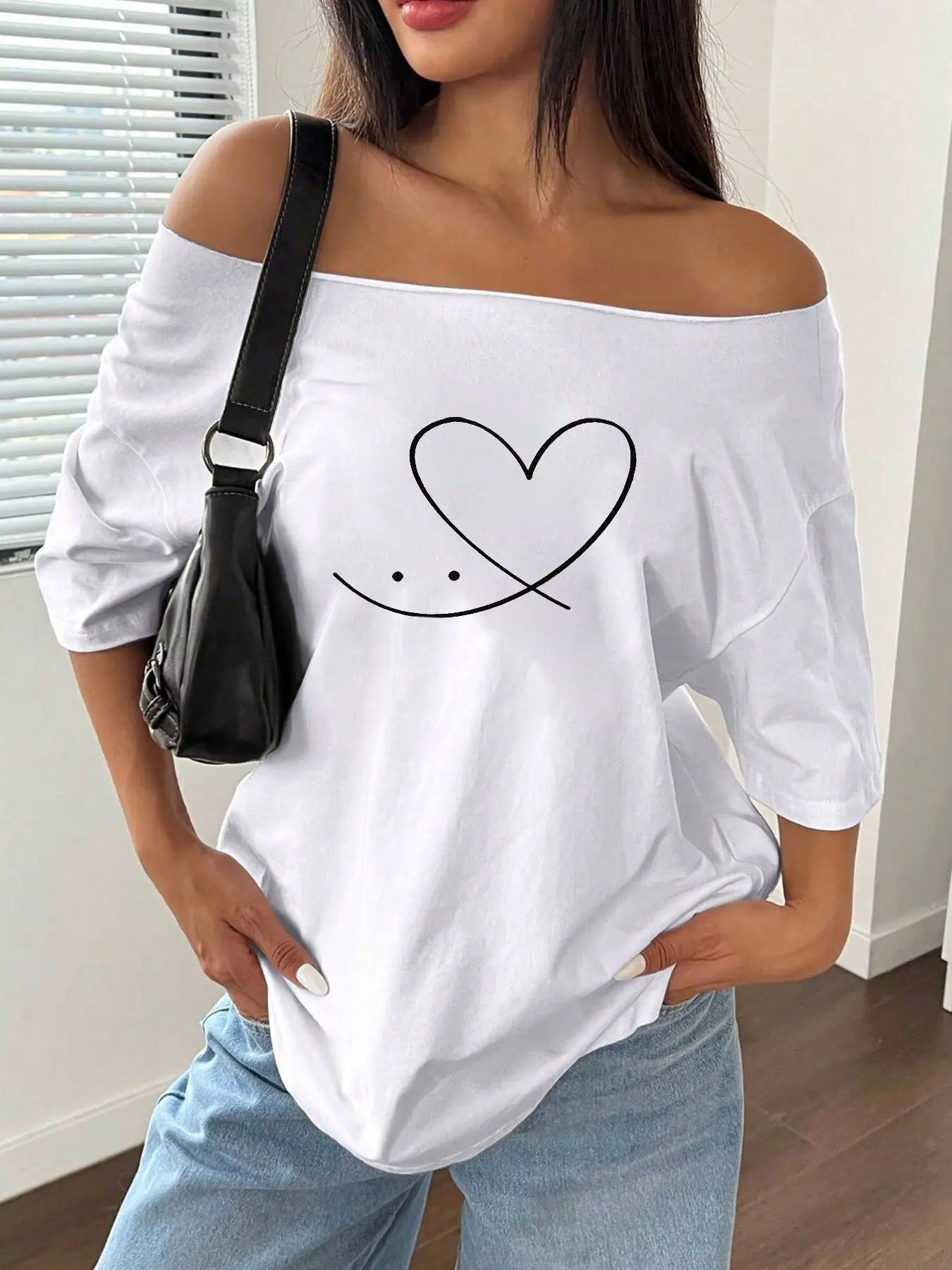 T-shirt Smile Face Y2K Oversize — VibeWear