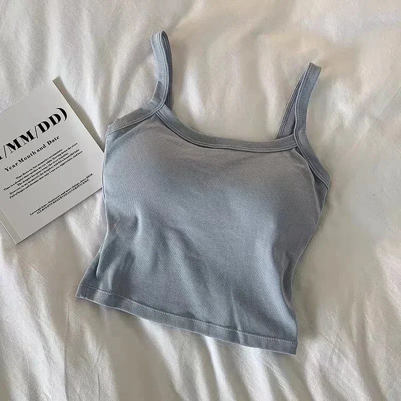VibeWear™ Caraco Crop Top Femme Sans Manches — Taille Unique Stretch Été