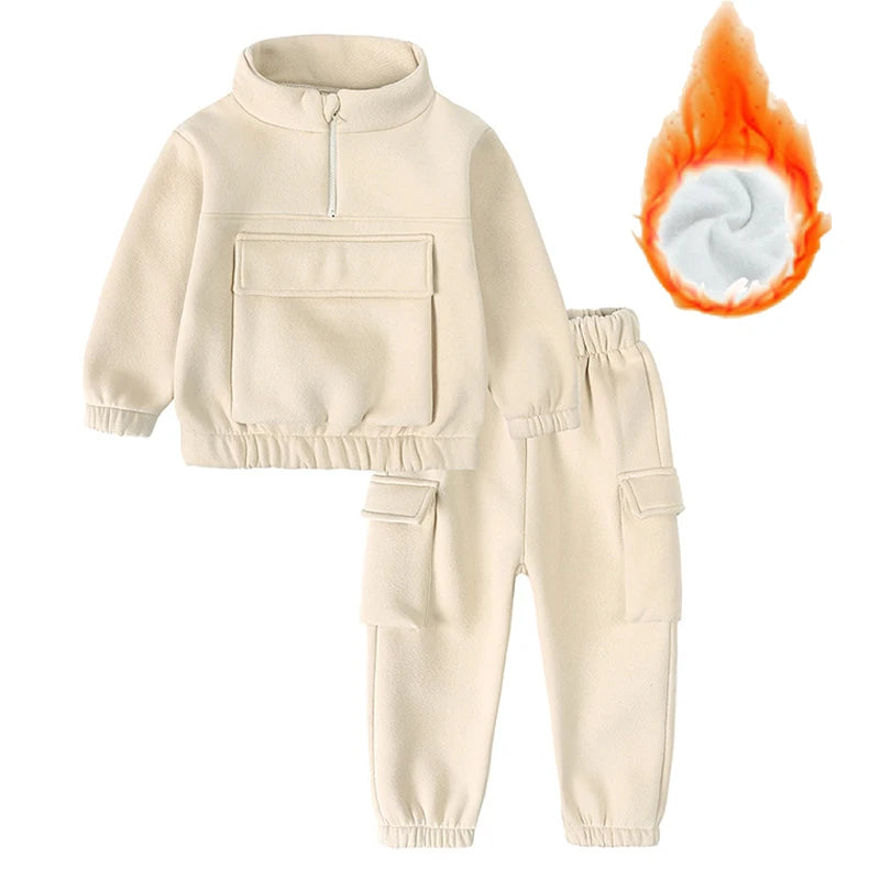VibeWear™ Ensemble Enfant Hiver 2 Pièces Polaire — 18 Mois à 12 Ans