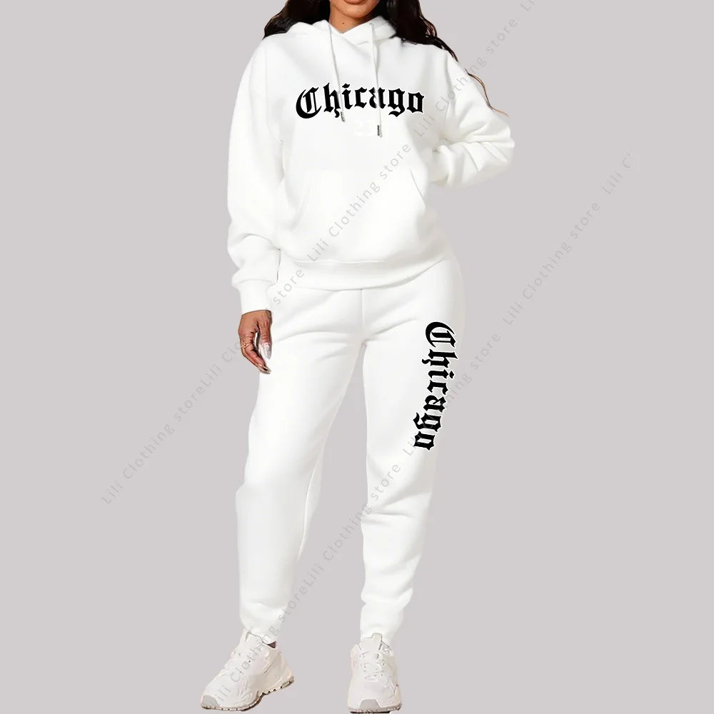 Ensemble Hoodie + Pantalon Femme Chicago — VibeWear