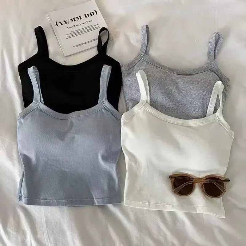 VibeWear™ Crop Top Caraco Femme Sans Manches — Basique & Tendance