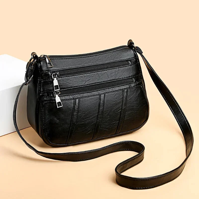 VibeWear™ Sac Femme Cuir PU Bandoulière Multi-Compartiments — Grande Capacité