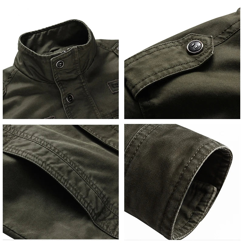 VibeWear™ — Veste Bomber Militaire Homme 2024