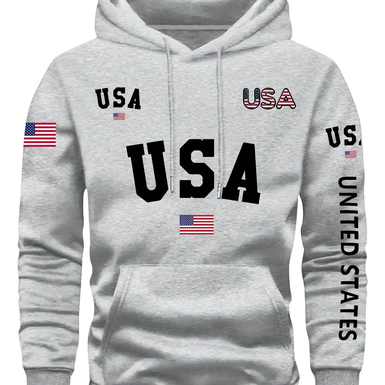VibeWear™ USA Flag Vintage Hoodie