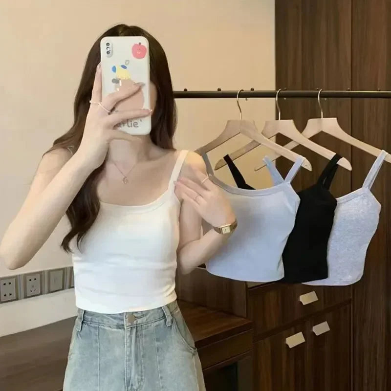 VibeWear™ Caraco Crop Top Femme Sans Manches — Taille Unique Stretch Été