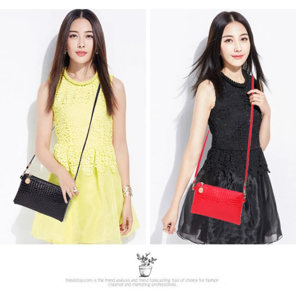 VibeWear™ Sac Baguette Femme PU — Bandoulière Fine Soirée & Cocktail