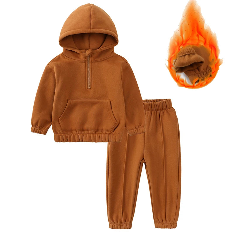 VibeWear™ Ensemble Enfant Hiver 2 Pièces Polaire — 18 Mois à 12 Ans