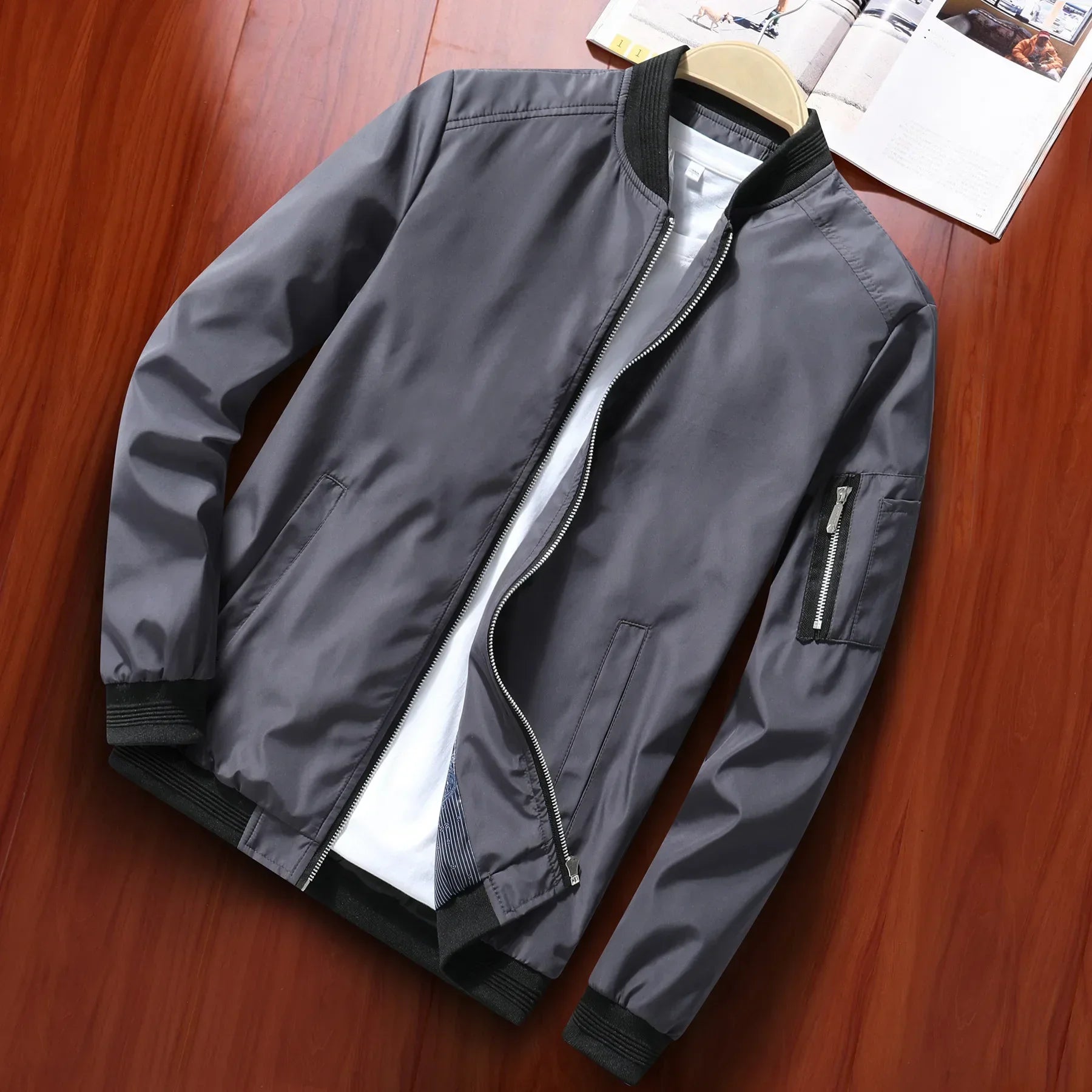 VibeWear™ — Veste Bomber Business Casual Homme 2026