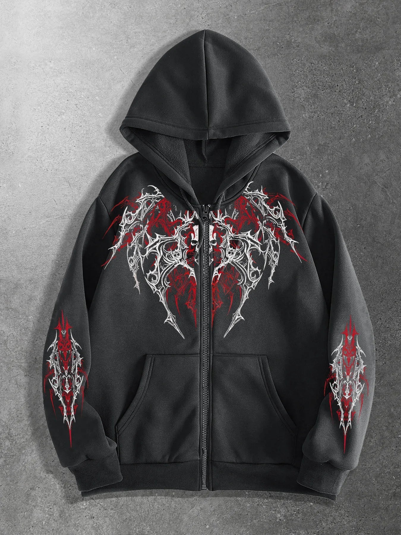 VibeWear™ — Hoodie Zippé Imprimé Unisex