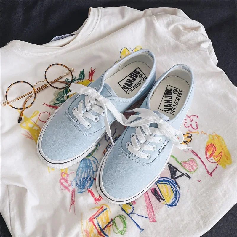 VibeWear™ Sneakers Femme Canvas Plates Streetwear — Slip-On Pointures 33-50