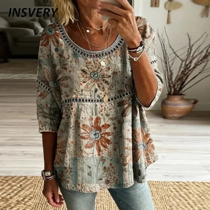 VibeWear™ T-shirt Vintage Print Femme — vue principale