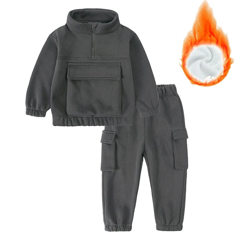 VibeWear™ Ensemble Enfant Hiver 2 Pièces Polaire — 18 Mois à 12 Ans