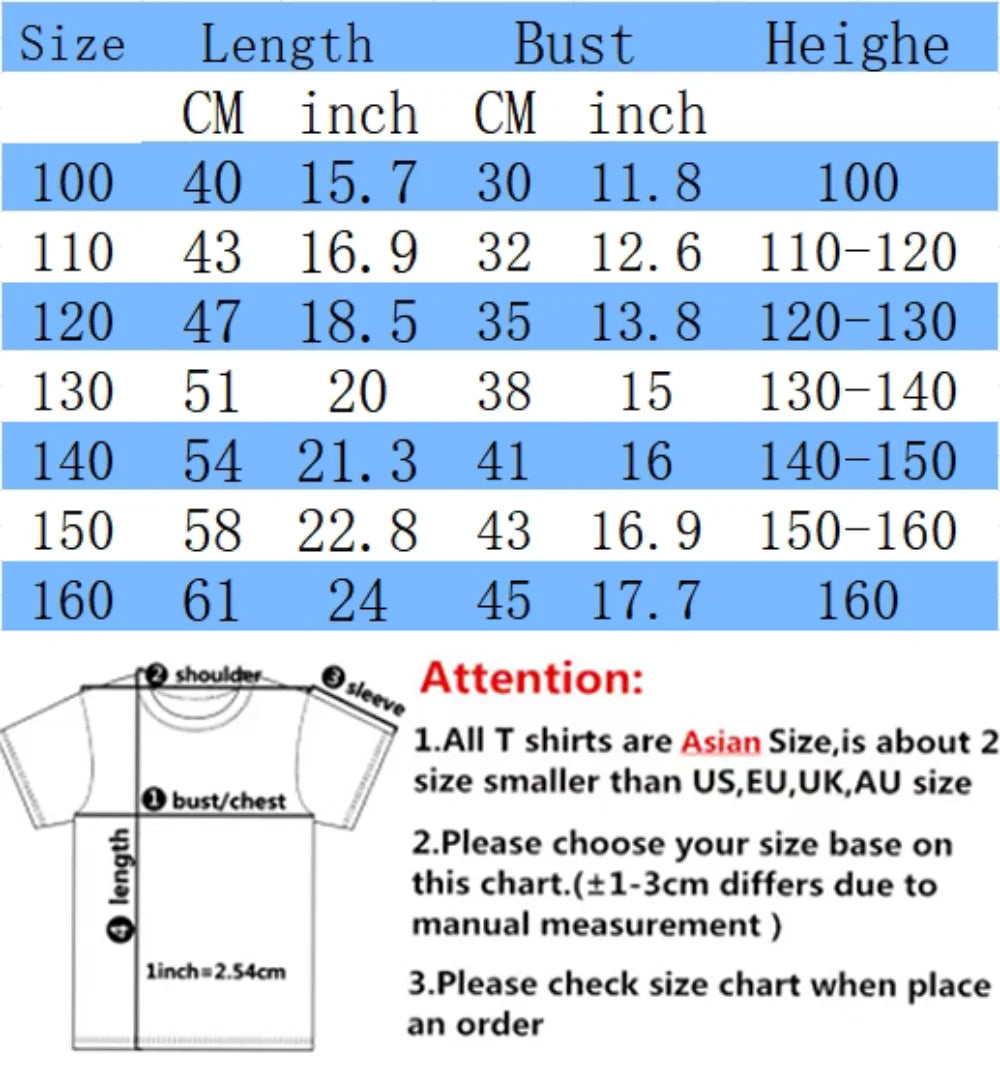 VibeWear™ T-Shirt Enfant 100% Coton Imprimé Cartoon — 1-12 Ans Été