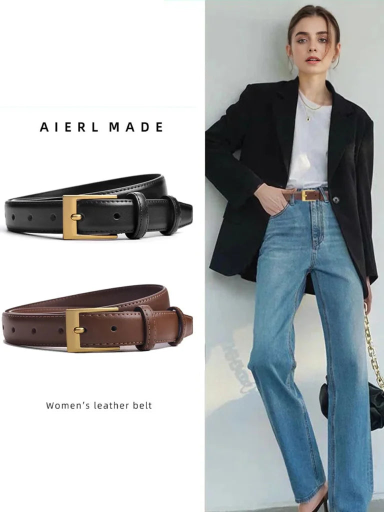VibeWear™ Ceinture Femme PU Souple Boucle Ardillon — Casual & Fashion Idée Cadeau