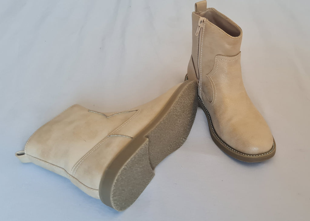 Bottines Western Style Beige – Seconde Main