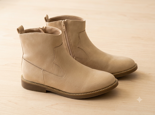 Bottines Western Style Beige – Seconde Main